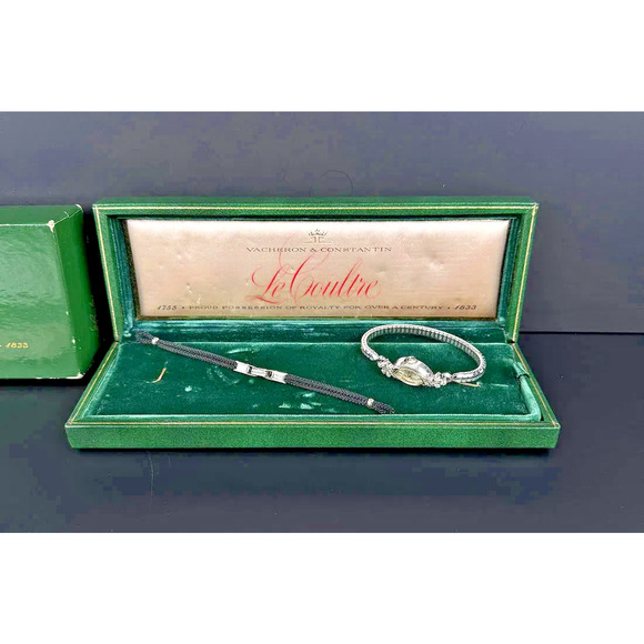 Vintage LeCoultre 14K Gold Diamond Ladies Watch Box Papers main image 13
